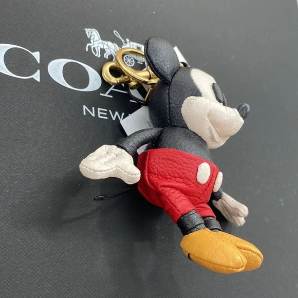 NWT Disney X Coach Mickey Mouse Collectible Bag Charm Coach Keychain Rare FOB 50 - Picture 6 of 7